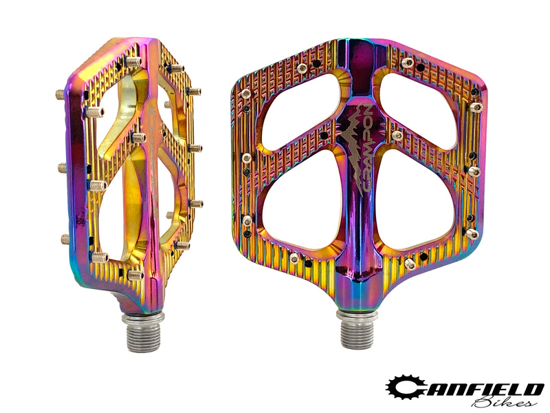 Canfield Bikes Introduces Limited Edition Crampon Mountain Oil Slick Pedals