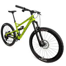Load image into Gallery viewer, Canfield Tilt V3 with CBF Suspension in Kryptonite Green, short travel enduro, 140mm, Head tube, Head badge, complete bike , shocks, fork