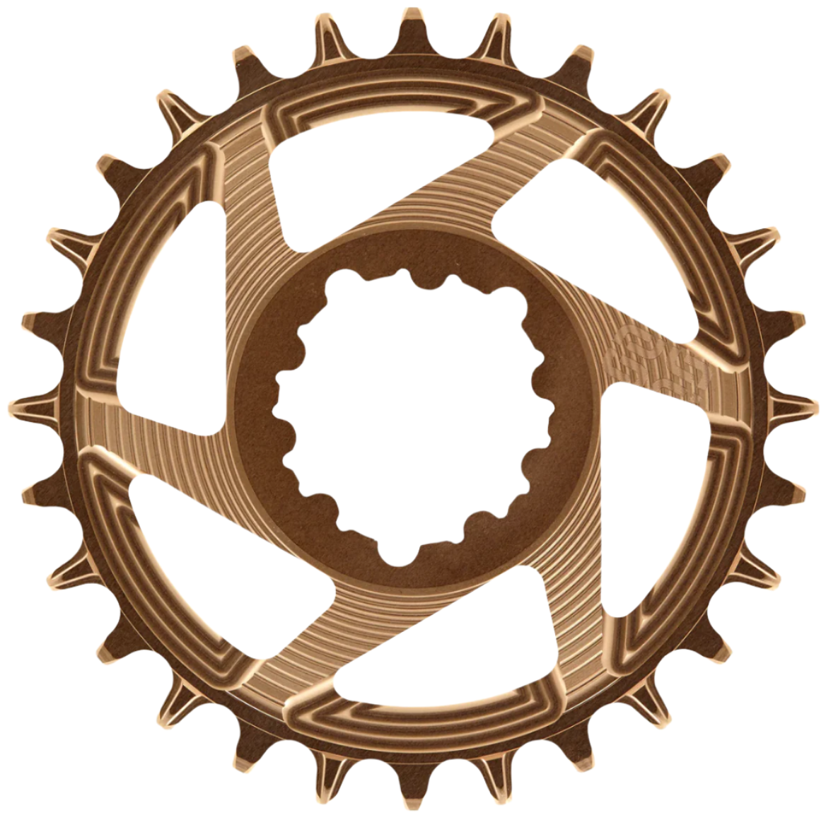 HELIX Race 3-Bolt Direct Mount Chainrings (multiple sizes) Bronze