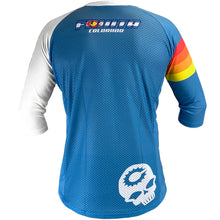 Load image into Gallery viewer, Canfield Heritage Freeride MTB Jersey 3/4 Sleeve - Blue